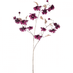 Kunstzweig in Fuchsia-Lila/Gold, 120 cm