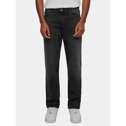 lässige URBAN CLASSICS Herren Jeans Straight Fit Kapuze mit Baumwolle Schwarz