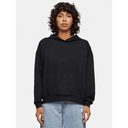 lässiger URBAN CLASSICS Damen Hoodie 280 g/m² mit Baumwolle Schwarz