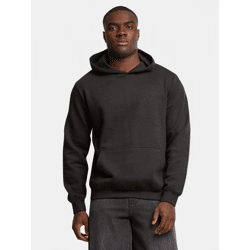 lässiger URBAN CLASSICS Herren Hoodie Rippbündchen Kapuze 270 g/m² Schwarz
