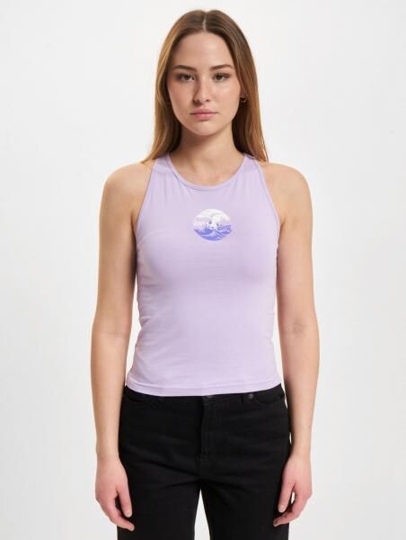 l&auml;ssiges Just Rhyse Damen T-Shirt Stretch Kordelzug Rei&szlig;verschluss mit Baumwolle Violett