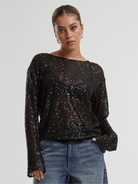 l&auml;ssiges Urban Classics Damen Sweatshirt Schwarz