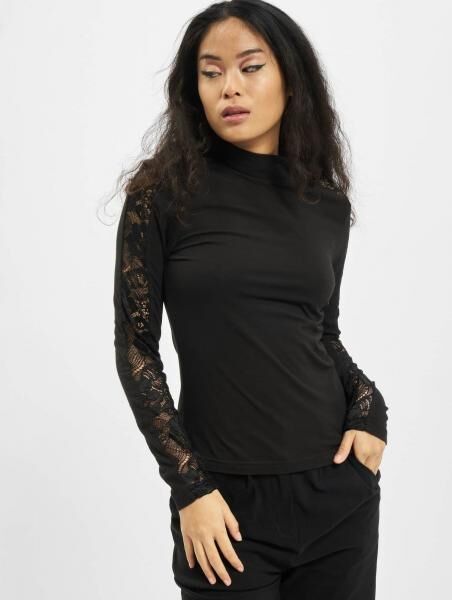 l&auml;ssiges Urban Classics Damen Sweatshirt Stretch 180 g/m&sup2; mit Baumwolle Schwarz