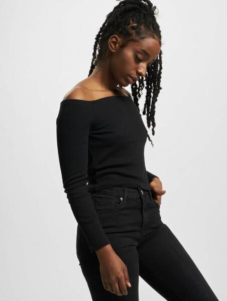 l&auml;ssiges Urban Classics Damen Sweatshirt Stretch 180 g/m&sup2; mit Baumwolle Schwarz