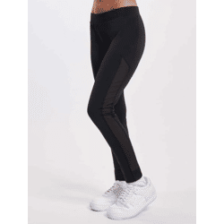 moderne URBAN CLASSICS Damen Hose Stretch Mesh 210 g/m² Schwarz