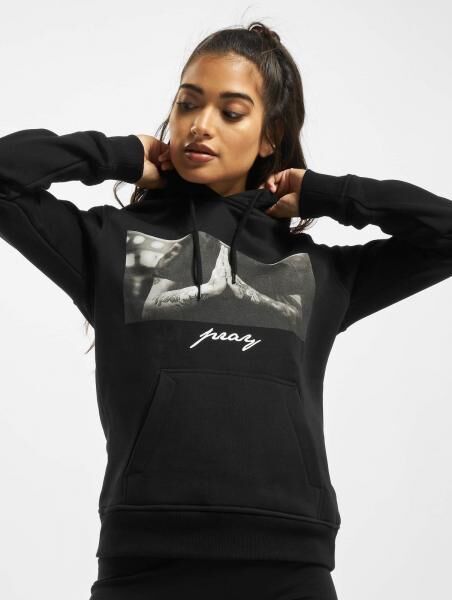 moderner Mister Tee Damen Hoodie 300 g/m&sup2; mit Baumwolle Schwarz