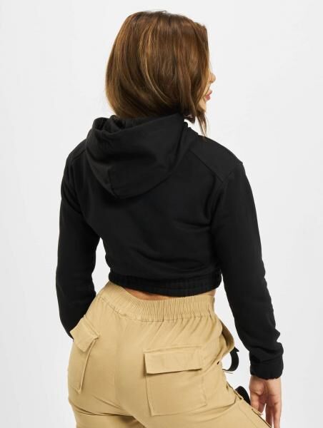 Project X Paris Kurzer Fleece-Hoodie zum &Uuml;berziehen, schwarz