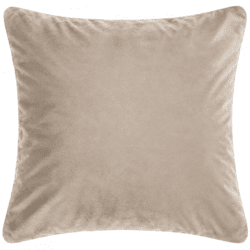 Tiseco-Kissen „Velvet“, helltaupe, 60 x 60 cm