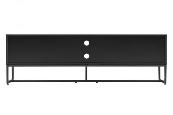 TV-Lowboard Clar 160 cm, Eichedekor mit schwarzem Metall, modern