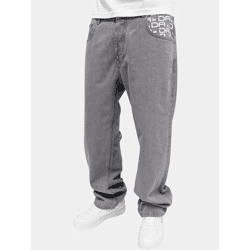 bequeme Dada Supreme Herren Jeans Reißverschluss Denim mit Baumwolle Grau