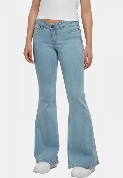 bequeme Urban Classics Damen Jeans Stretch Taschen Slim Fit mit Baumwolle Blau