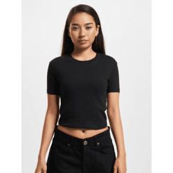 bequemes DEF Damen T-Shirt mit Baumwolle Schwarz