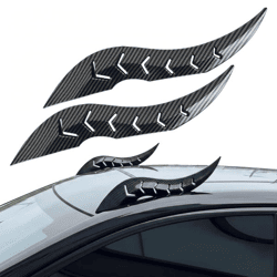 DragonFang 2-teilige Auto-Dachspoiler „Dragon Black Horn“ | ABS mit Carbon-Optik