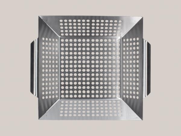 Edelstahl Grillkorb 345x300x64mm BBQ Gasgrill Holzkohlegrill Gemüse Korb Grill
