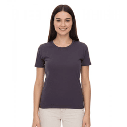 ELEVATE Heros Women's T-Shirt, Plain Cotton Shirt, 150 g/m², Basic Shirt, Layering Shirt, 3802989, Dark Gray