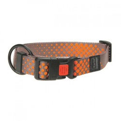 Karlie Halsband, verstellbar, Größe L, orange/grau