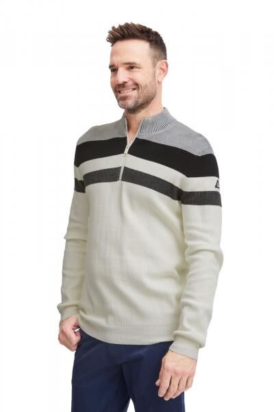 klassische FQ1924 FQKyle Herren Zip-Jacke mit Stehkragen Jacke 21900654-114201 Wei&szlig;