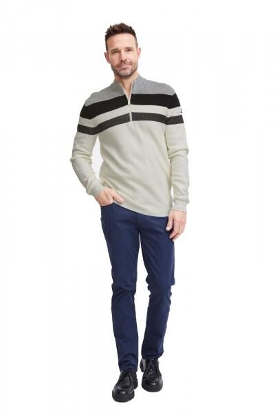 klassische FQ1924 FQKyle Herren Zip-Jacke mit Stehkragen Jacke 21900654-114201 Wei&szlig;