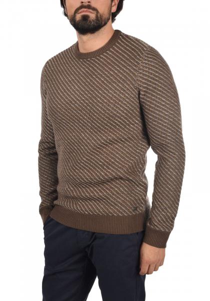 klassischer BLEND BHCalisto Herren Grobstrickpullover mit Rundhals Strickpullover 20711925ME-191116 Braun