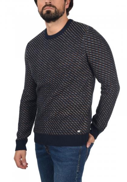 klassischer BLEND BHCalisto Herren Grobstrickpullover mit Rundhals Strickpullover 20711925ME-193923 Blau