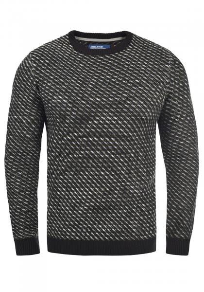 klassischer BLEND BHCalisto Herren Grobstrickpullover mit Rundhals Strickpullover 20711925ME-194007 Schwarz