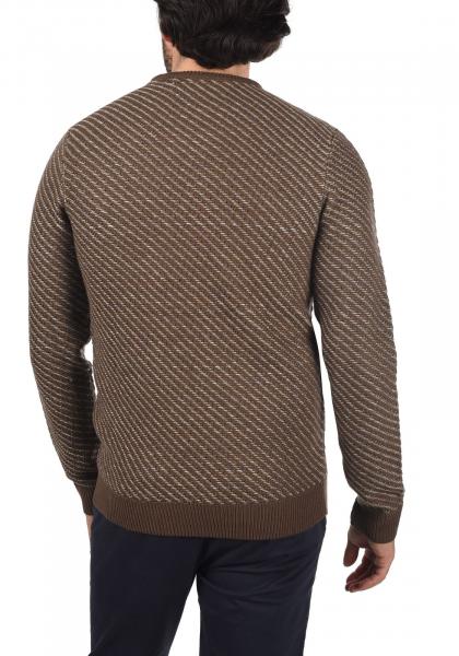 klassischer BLEND BHCalisto Herren Grobstrickpullover mit Rundhals Strickpullover 20711925ME-191116 Braun