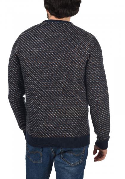 klassischer BLEND BHCalisto Herren Grobstrickpullover mit Rundhals Strickpullover 20711925ME-193923 Blau