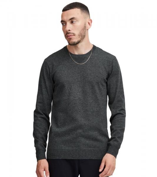 klassischer BLEND BHCerstan Herren Feinstrickpullover mit Rundhals Strickpullover 20716722ME-200278 Grau