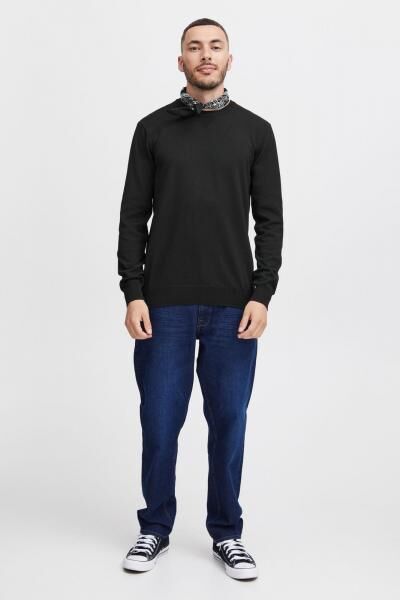 klassischer BLEND BHCerstan Herren Feinstrickpullover mit Rundhals Strickpullover 20716722ME-194007 Schwarz