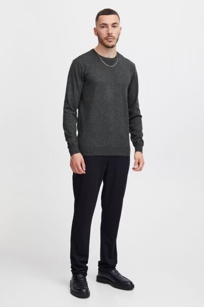 klassischer BLEND BHCerstan Herren Feinstrickpullover mit Rundhals Strickpullover 20716722ME-200278 Grau