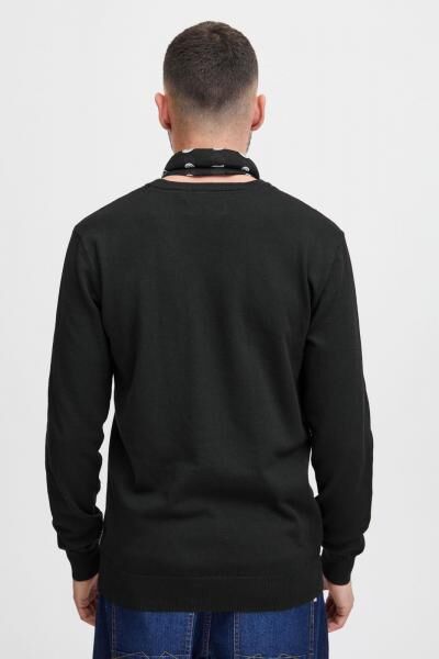 klassischer BLEND BHCerstan Herren Feinstrickpullover mit Rundhals Strickpullover 20716722ME-194007 Schwarz
