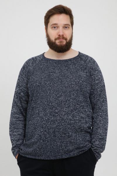 klassischer BLEND BHDan BT Herren Feinstrickpullover mit Rundhals Strickpullover 20713439ME-194024 Blau