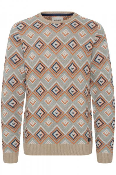 klassischer BLEND Herren Feinstrickpullover mit Rundhals Strickpullover 20715873-161104 Beige
