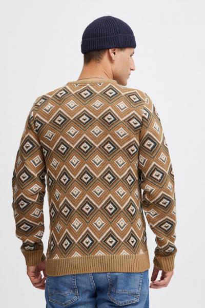 klassischer BLEND Herren Feinstrickpullover mit Rundhals Strickpullover 20715873-181022 Beige