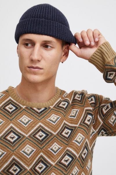 klassischer BLEND Herren Feinstrickpullover mit Rundhals Strickpullover 20715873-181022 Beige