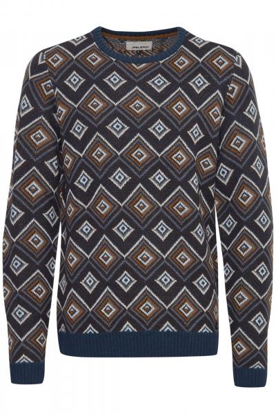 klassischer BLEND Herren Feinstrickpullover mit Rundhals Strickpullover 20715873-194024 Blau
