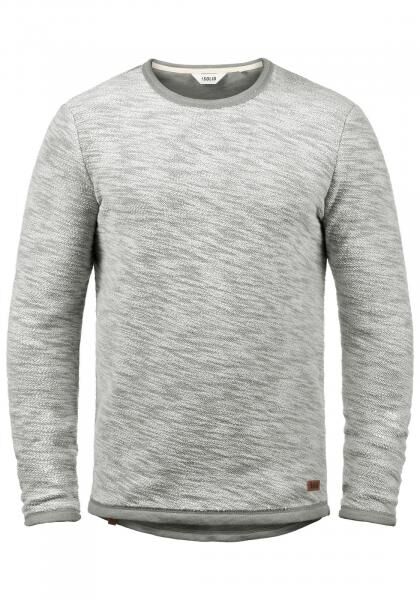 klassisches SOLID SDFlocks Herren Sweatshirt mit Rundhals Pullover 21102722ME-2842 Grau