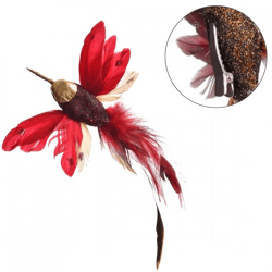 Hummingbird on clip red 19 cm