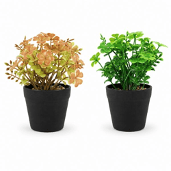 Kunstplant klaver in pot 18 cm 2 assorti
