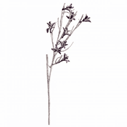 Künstlicher Zweig Schaumstoff lila/weiß 120 cm