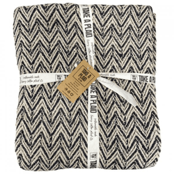 Take a Plaid 21 recycelte Baumwolle schwarz 125 x 150 cm