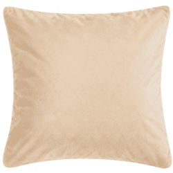 Tiseco-Kissen „Velvet“, sandfarben, 60 x 60 cm