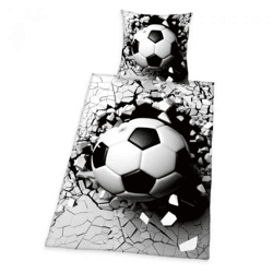 3D Fußball Bettwäsche - 80 x 80 + 135 x 200 cm