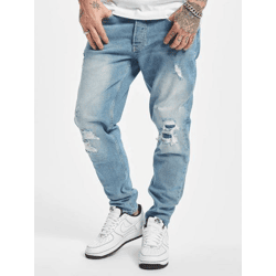 bequeme 2Y Premium Herren Jeans Slim Fit Stretch Denim mit Baumwolle Blau