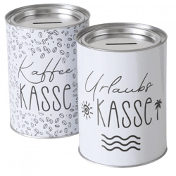 Boltze Home spaarblik Kaffeekasse 13,5 cm 2 assorti