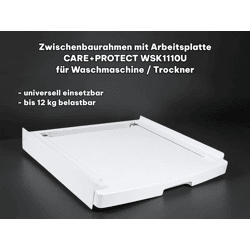 CARE+PROTECT WSK1110U Zwischenbaurahmen mit Auszug 47–62 cm Waschmaschine Trockner Haier Candy Hoover 35602039