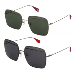 Converse Women's & Men's Sunglasses with UV400 Protection and 3% Light Transmission—Vacation Sunglasses SCO148 Gray/Red or Gold/Green