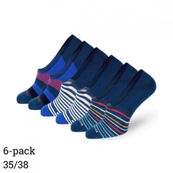 Easton Marlowe keine Show Socken unisex blau Größe 35/38 Satz von 6