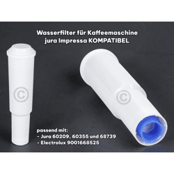 EUROPART Wasserfilter Kaffeemaschine Kaffeevollautomat kompatibel Jura 60209 60355 68739 Electrolux 9001668525 Menalux MDF02