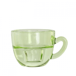 Kerzenleuchter Kaffee Glas grün 8 cm